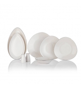 SCHAFER Yemek Takımı Schafer Dina Platin 56 Parça Yemek Takımı