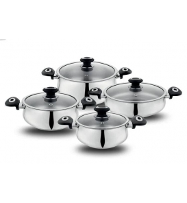 SCHAFER Tencere Setleri Schafer Cordell Çelik Tencere Seti 8 Parça