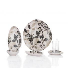 SCHAFER Kahvaltı Takımı Schafer Felis Gri Kahvaltı Takımı 32 Parça