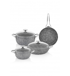 SCHAFER Tencere Setleri Schafer İlya Gri Tencere Seti 7 Parça