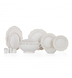 SCHAFER Yemek Takımı Schafer Selina Gold01 60 Parça Yemek Takımı