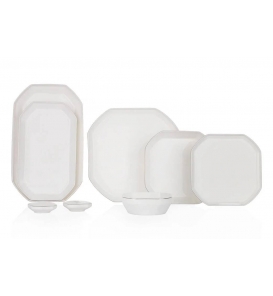 SCHAFER Yemek Takımı Schafer Graceful Platin Plt01 56 Parça Yemek Takımı