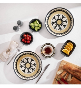 SCHAFER Kahvaltı Takımı Schafer Maghan Gri Kahvaltı Takımı 32 Parça