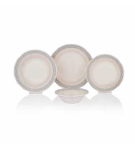 SCHAFER Yemek Takımı Schafer Nostalgia Mavi Yemek Takımı 24 Parça