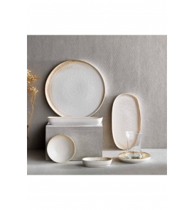 SCHAFER Kahvaltı Takımı Schafer Okaliptus Krem 32 Parça Kahvaltı Takımı