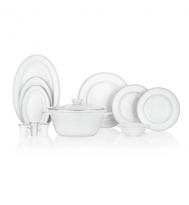 SCHAFER Yemek Takımı Schafer Queen Bonny Platin 60 Parça Yemek Takımı