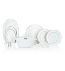 SCHAFER Yemek Takımı Schafer Quenn Glory Altın 60 Parça Yemek Takımı