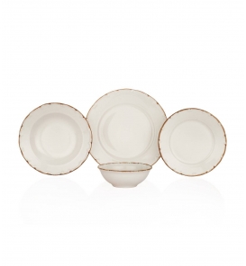 SCHAFER Yemek Takımı Schafer Liana Krem Yemek Takımı 24 Parça