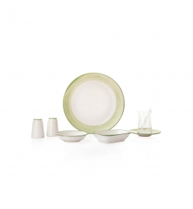 SCHAFER Kahvaltı Takımı Schafer Vivian Yeşil Kahvaltı Takımı 32 Parça
