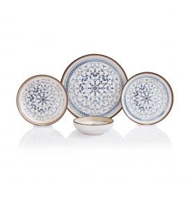 SCHAFER Yemek Takımı Schafer Vita Mavi Yemek Takımı 24 Parça