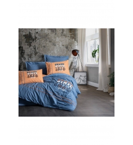 Cotton Box Mood Nakışlı State Tarçın Tek K. Nevresim Tk.