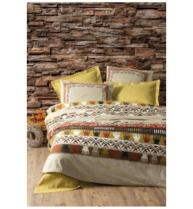 Cotton Box Ethnic Magnus Hardal Çift Kişilik Nevresim Tk.