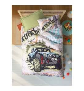 Cotton Box Junior Adventure Yeşil Tek Kişilik Nevresim Tk.