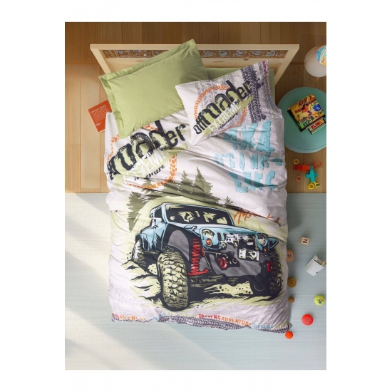 Cotton Box Junior Adventure Yeşil Tek Kişilik Nevresim Tk.