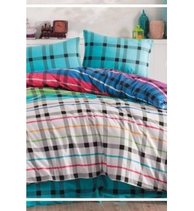 Bienline Ekose Tek Kişilik Nevresim Takımı