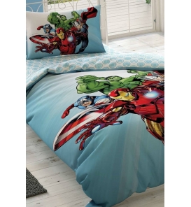 Taç Lisanslı Avenger Heroes Tek Kişilik Nevresim Takımı