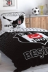 Taç Lisanslı Beşiktaş Marşlı Logo Tek Kişilik Nevresim Tk.