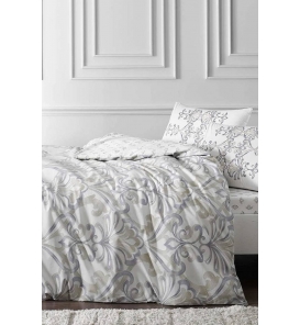 Taç Liles Kahve Tek Kişilik Nevresim Takımı