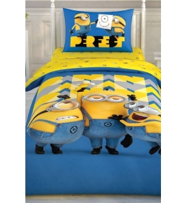Taç Lisanslı Minions Perfect Tek Kişilik Nevresim Takımı