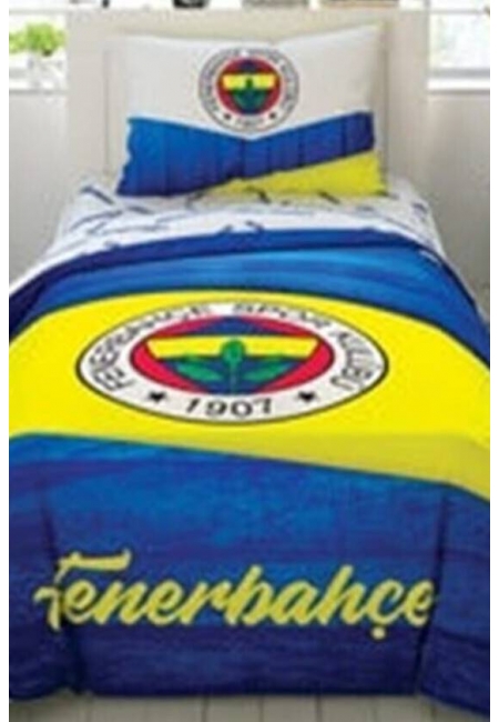 Taç Lisanslı Fenerbahçe Wooden Logo Tek K. Nevresim Tk.