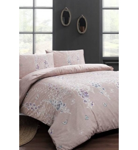 Taç Sarah V2 Pembe Çift Kişilik Nevresim Takımı