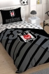 Taç Lisanslı Beşiktaş Siyah Logo Tek Kişilik Nevresim Tk.