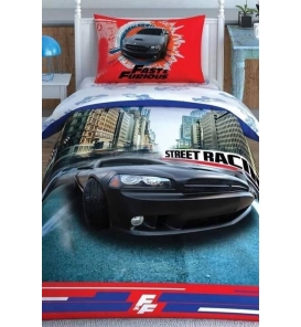 Taç Lisanslı Fast Furious Tek Kişilik Nevresim Takımı