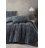 Cotton Box Peluş Gri Çift Kişilik Yorgan Seti