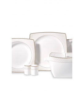 Korkmaz A8466 Bone Sel. 60 Parça Yemek Takımı (Kare)