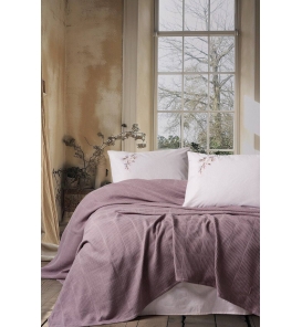 Cotton Box Spin Mauve Lila Çift Kişilik Pike Takımı