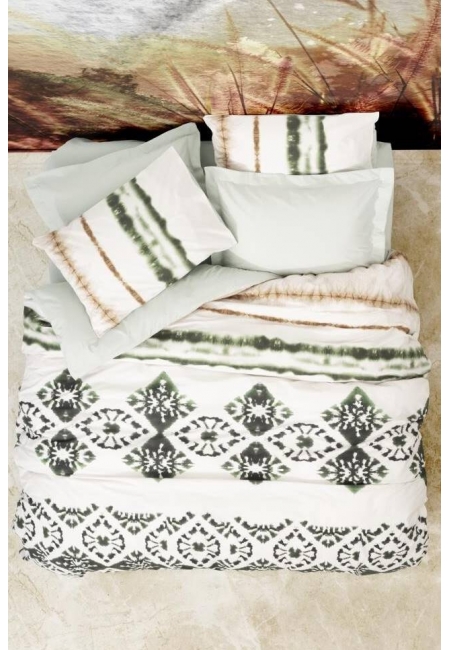 Cotton Box Mist Gravel Yeşil Tek Kişilik Nevresim Takımı