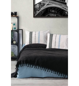 Cotton Box Jakarlı Origin Siyah Çift Kişilik Pike Takımı