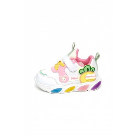 PEPİNO Ayakkabı Pepino 1802 Bebe Spor Ayakkabı Beyaz-Pembe