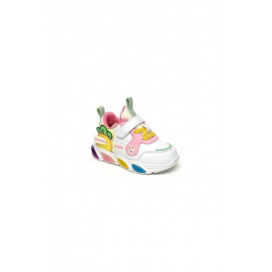 PEPİNO Ayakkabı Pepino 1802 Bebe Spor Ayakkabı Beyaz-Pembe
