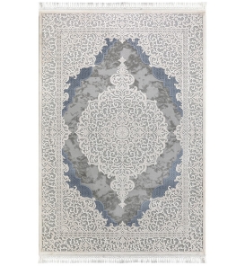 Flora Violet 2614B Mavi Halı