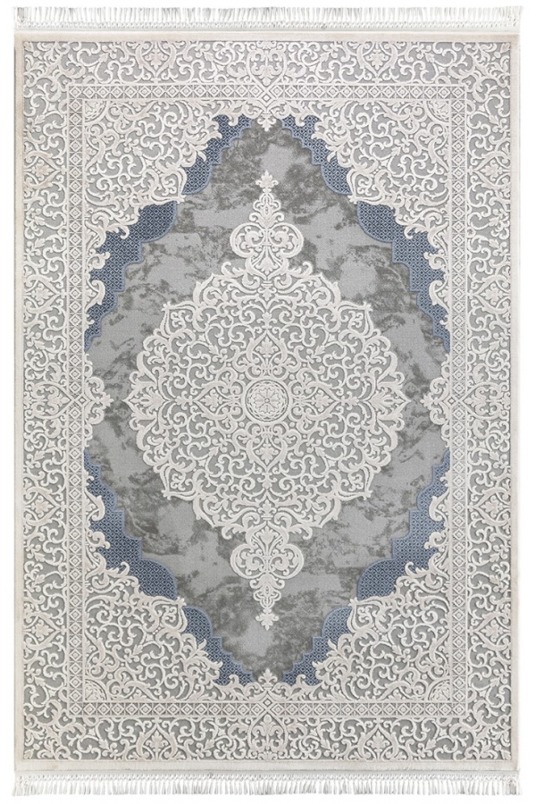 Flora Violet 2614B Mavi Halı