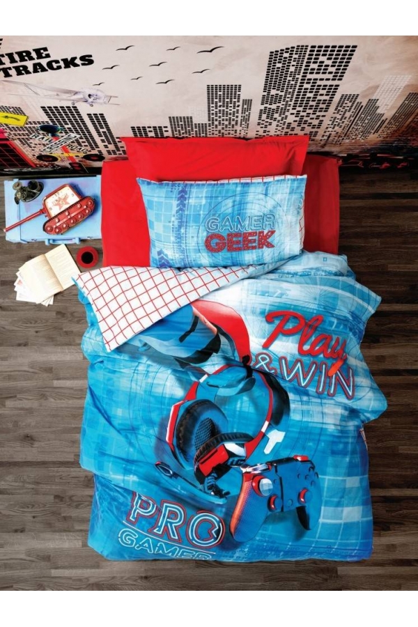 Cotton Box Genç Game Mavi Tek Kişilik Nevresim Takımı