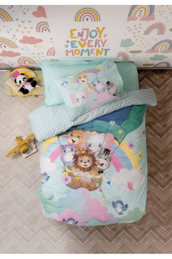 Cotton Box Junior Cute Animals Mİnt Tek K. Nevresim Tk.