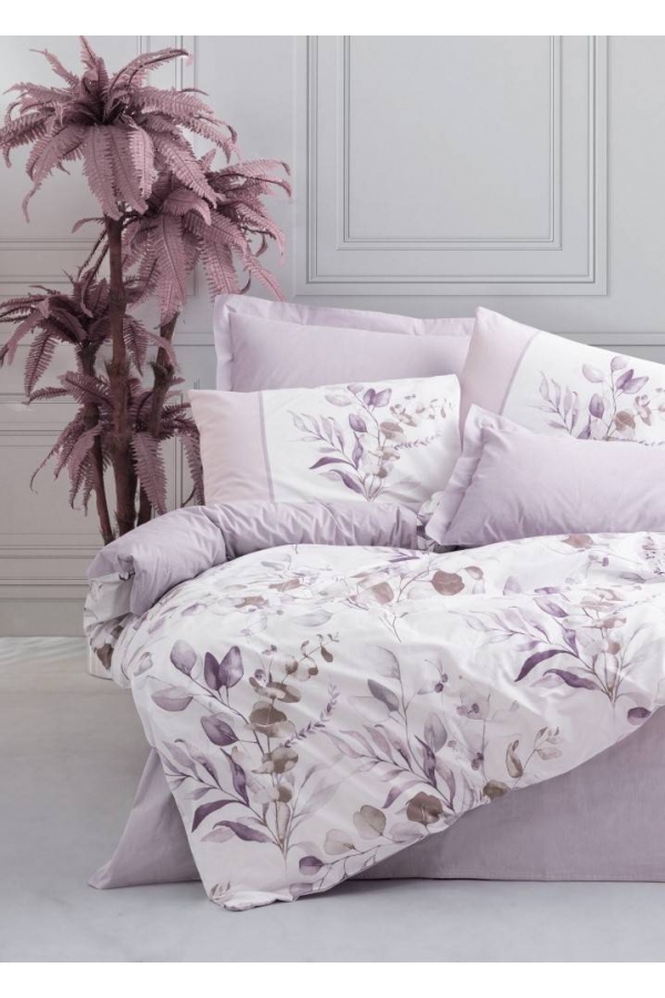 Cotton Box Modeline Nadia Lila Çift Kişilik Nevresim Takımı