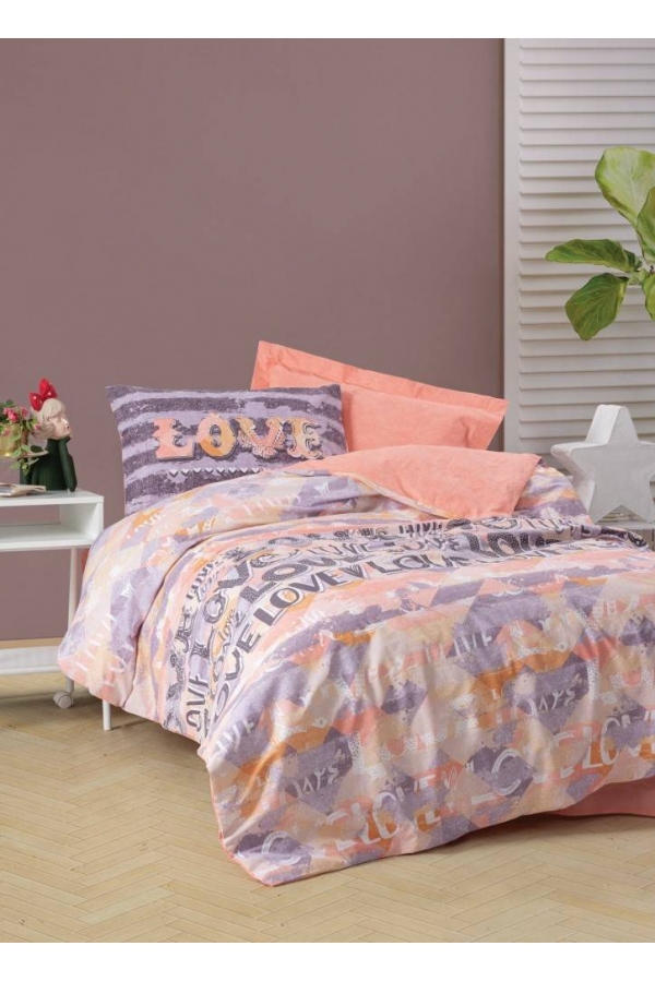 Cotton Box Genç Love Pudra TekKişilik Nevresim Takımı
