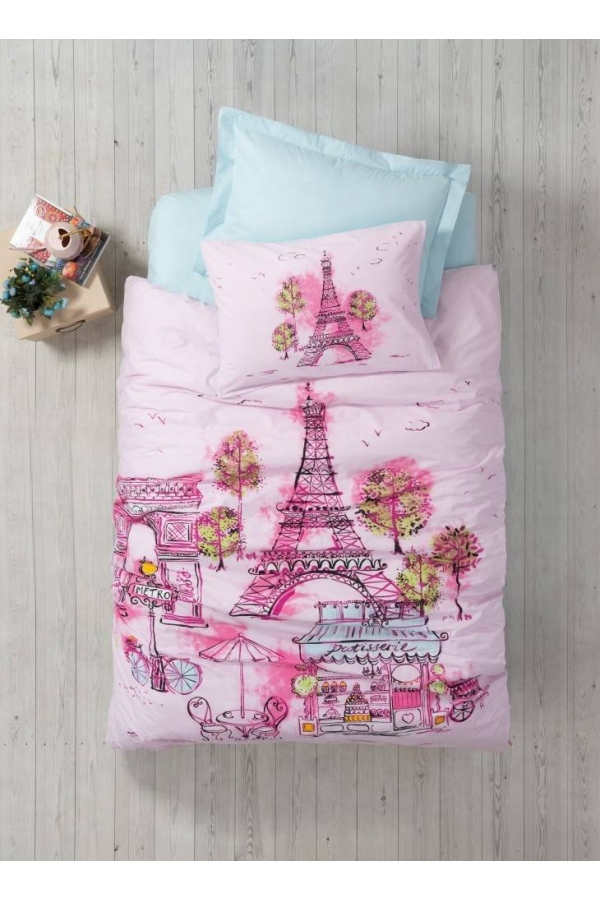 Cotton Box Genç Corisa Pembe Tek Kişilik Nevresim Takımı