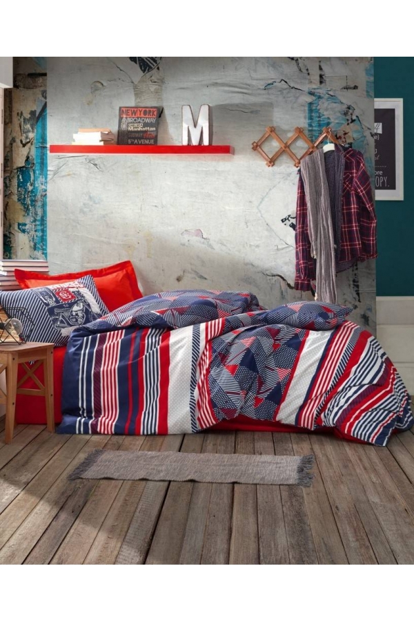 Cotton Box Genç Riders Kırmızı Tek Kişilik Nevresim Takımı