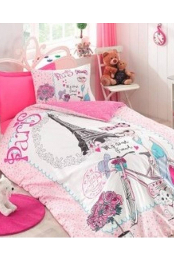 Cotton Box Junior Bestfriend Pembe Tek Kişilik Nevresim Tk.