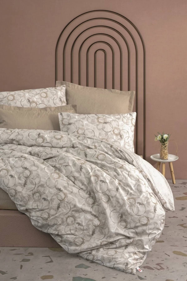 Cotton Box Minimal Moil Bej Çift Kişilik Nevresim Takımı