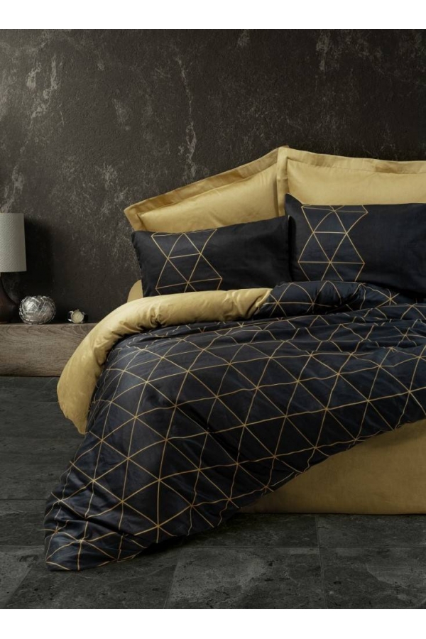Cotton Box Dark Veta Gold Çift Kişilik Nevresim Takımı