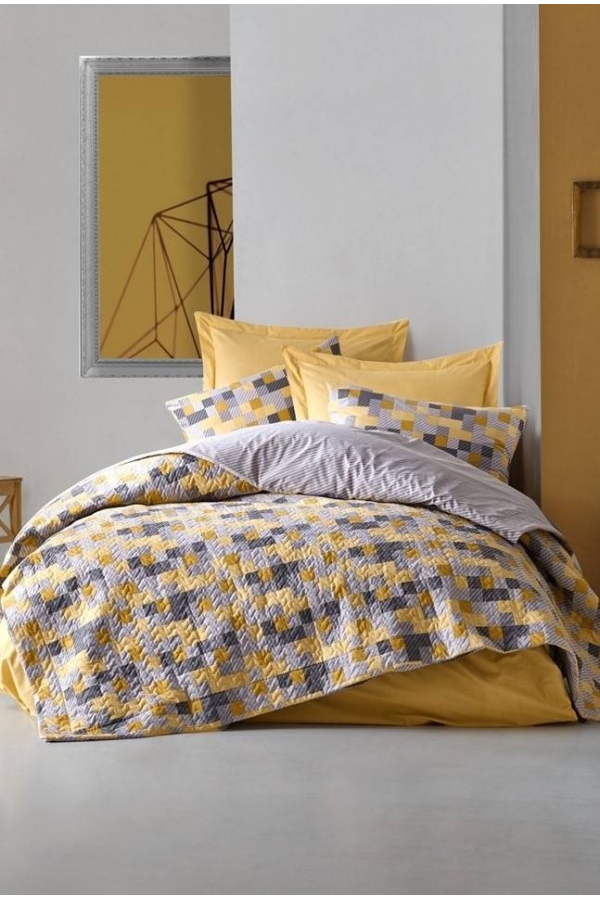 Cotton Box Minimal Elon Sarı Tek Kişilik Nevresim Takımı