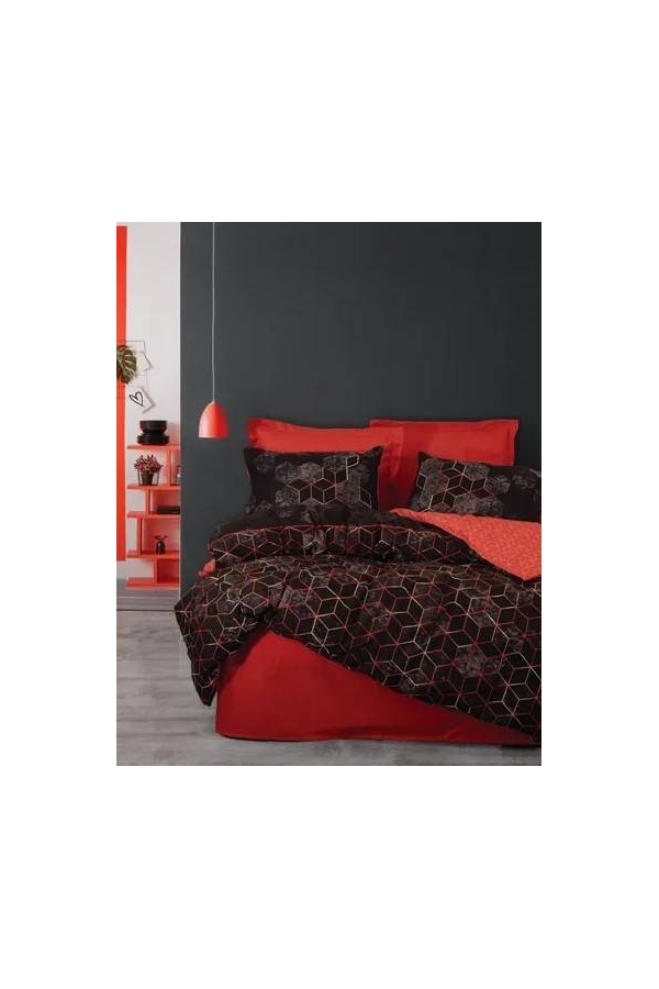 Cotton Box Dark Cubo Kiremit Tek Kişilik Nevresim Takımı