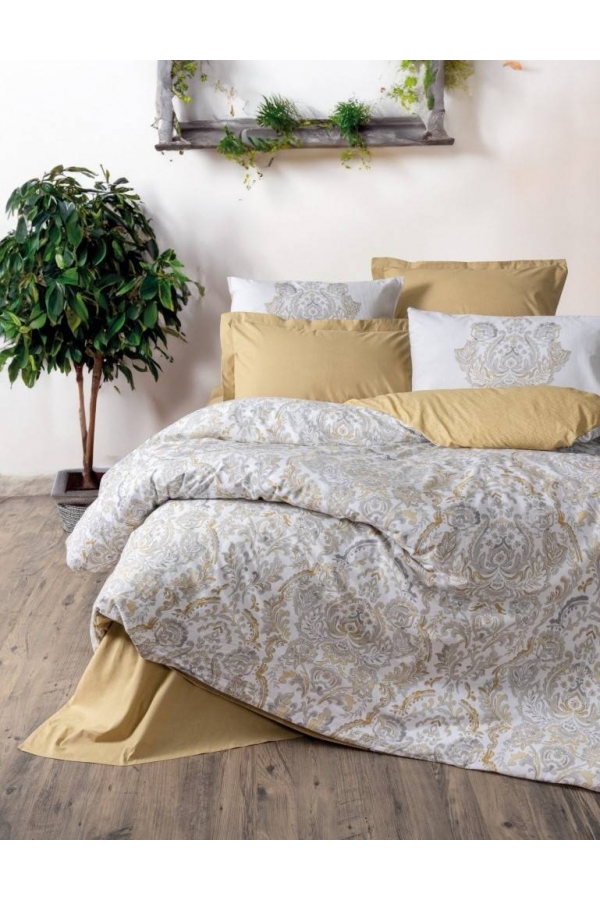 Cotton Box Bohem Najva Hardal Tek Kişilik Nevresim Takımı
