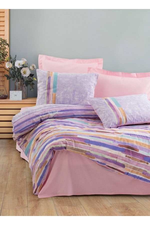 Cotton Box Modeline Larry Pembe Tek Kişilik Nevresim Tk.
