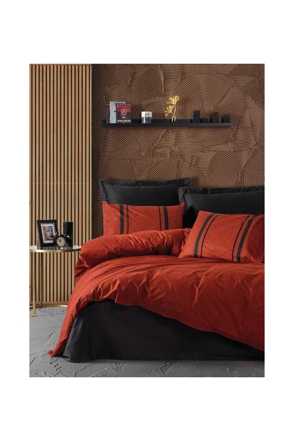 Cotton Box Plain Bitter Kiremit Çift Kişilik Nevresim Takımı